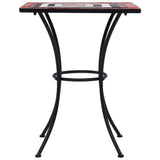 Mosaic Bistro Table Terracotta and White 60 cm Ceramic