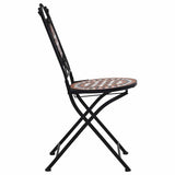 Mosaic Bistro Chairs 2 pcs Brown Ceramic