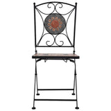 Mosaic Bistro Chairs 2 pcs Orange/Grey