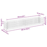 Gabion Raised Bed Galvanised Steel 180x30x30 cm