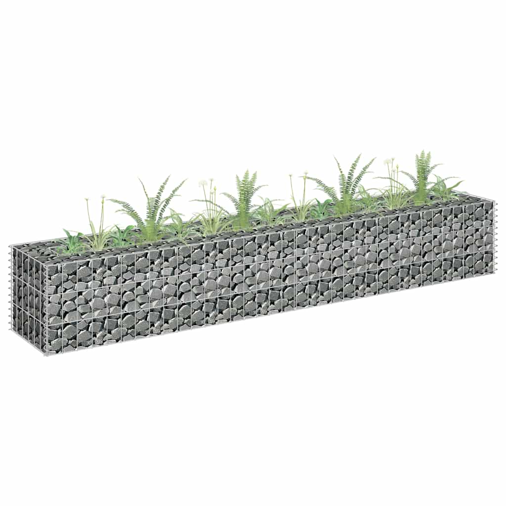 Gabion Raised Bed Galvanised Steel 180x30x30 cm