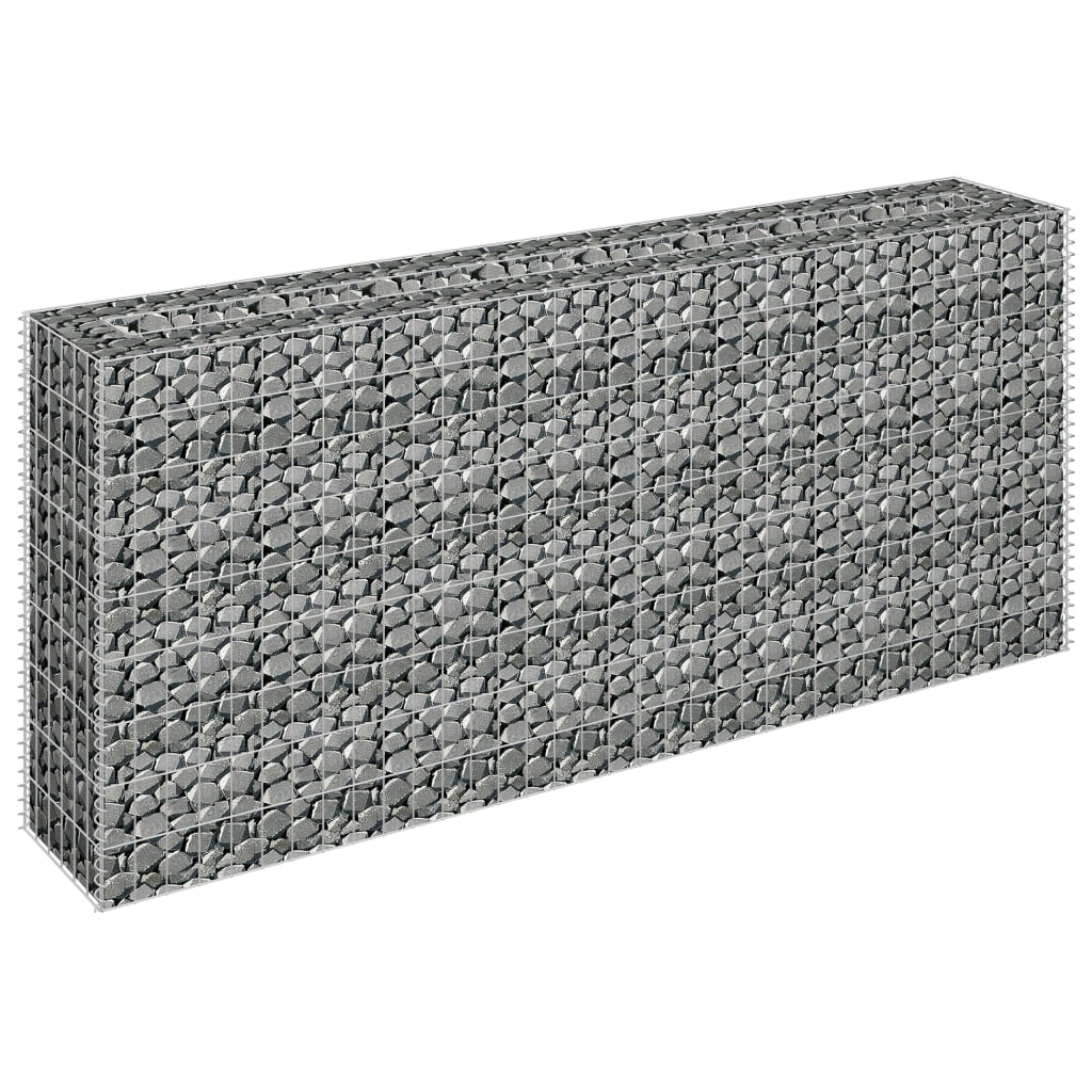 Gabion Raised Bed Galvanised Steel 180x30x90 cm