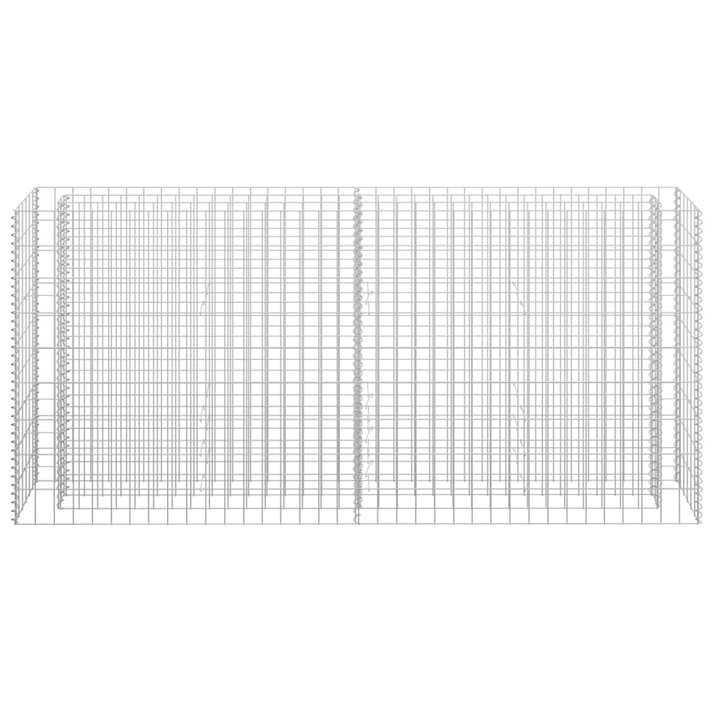 Gabion Raised Bed Galvanised Steel 180x30x90 cm