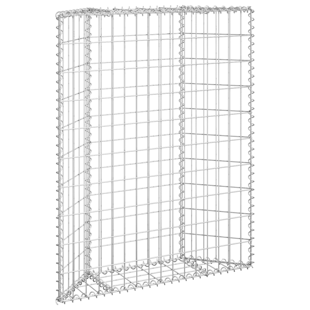 Trapezium Gabion Raised Bed Galvanised Steel 80x20x100 cm
