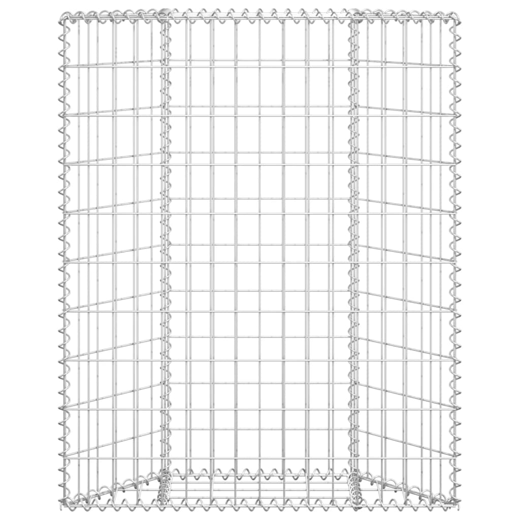 Trapezium Gabion Raised Bed Galvanised Steel 80x20x100 cm