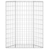 Trapezium Gabion Raised Bed Galvanised Steel 80x20x100 cm