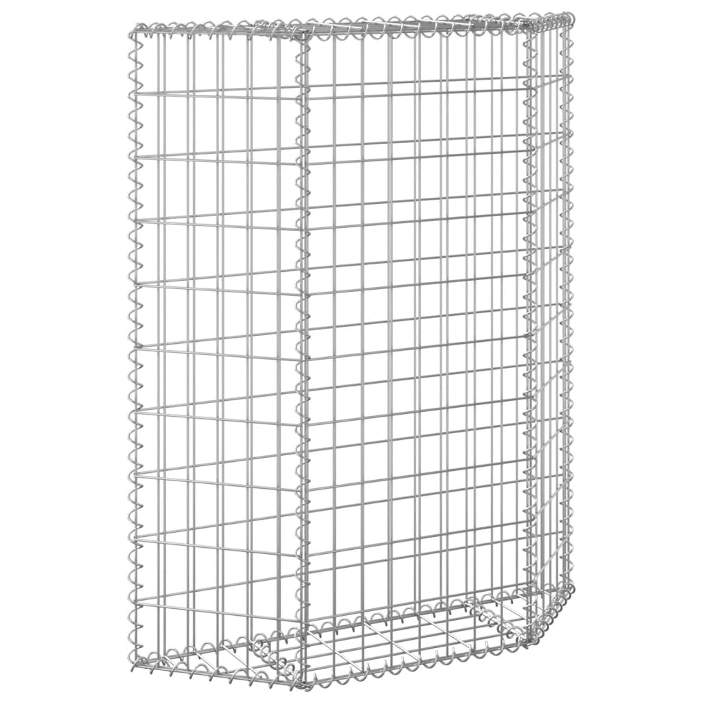 Trapezium Gabion Raised Bed Galvanised Steel 80x20x100 cm