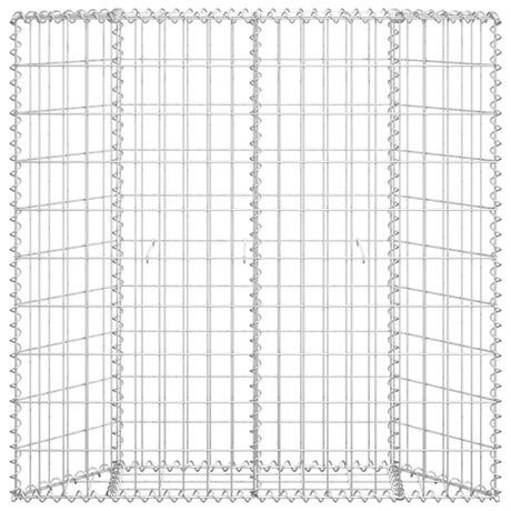 Trapezium Gabion Raised Bed Galvanised Steel 100x20x100 cm