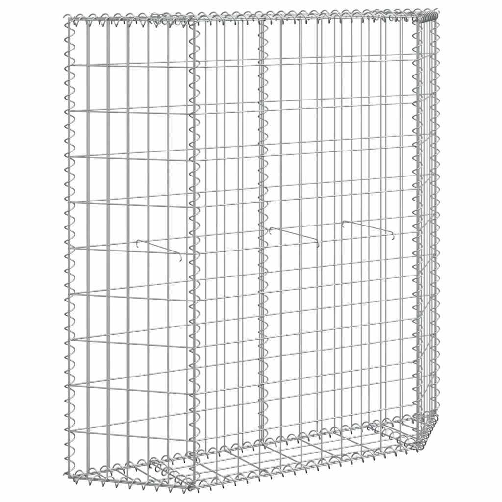 Trapezium Gabion Raised Bed Galvanised Steel 100x20x100 cm