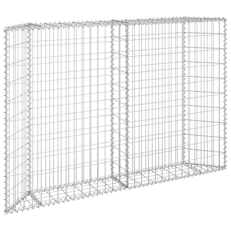 Trapezium Gabion Raised Bed Galvanised Steel 150x20x100 cm