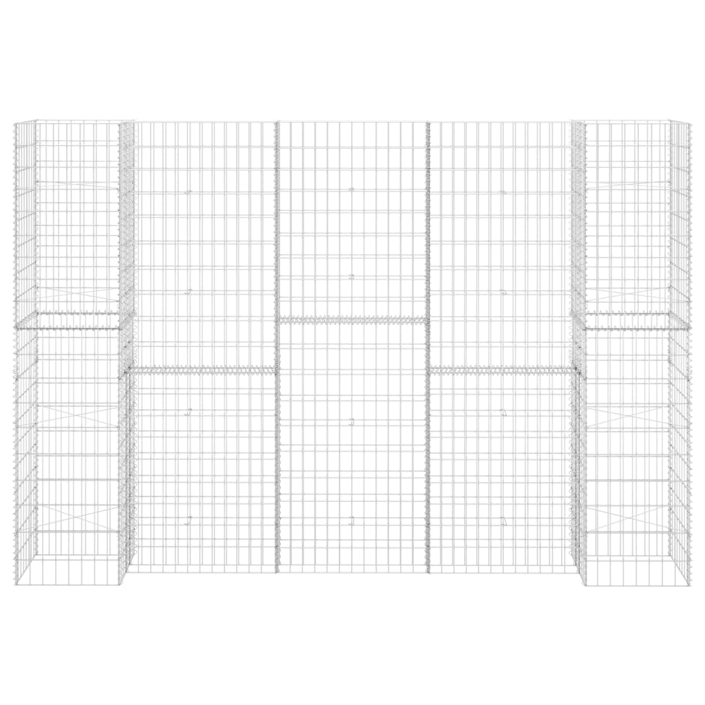 H-Shaped Gabion Planter Steel Wire 260x40x200 cm