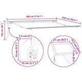 Awning with Manual Anthracite 3 x 2.5 m Metal