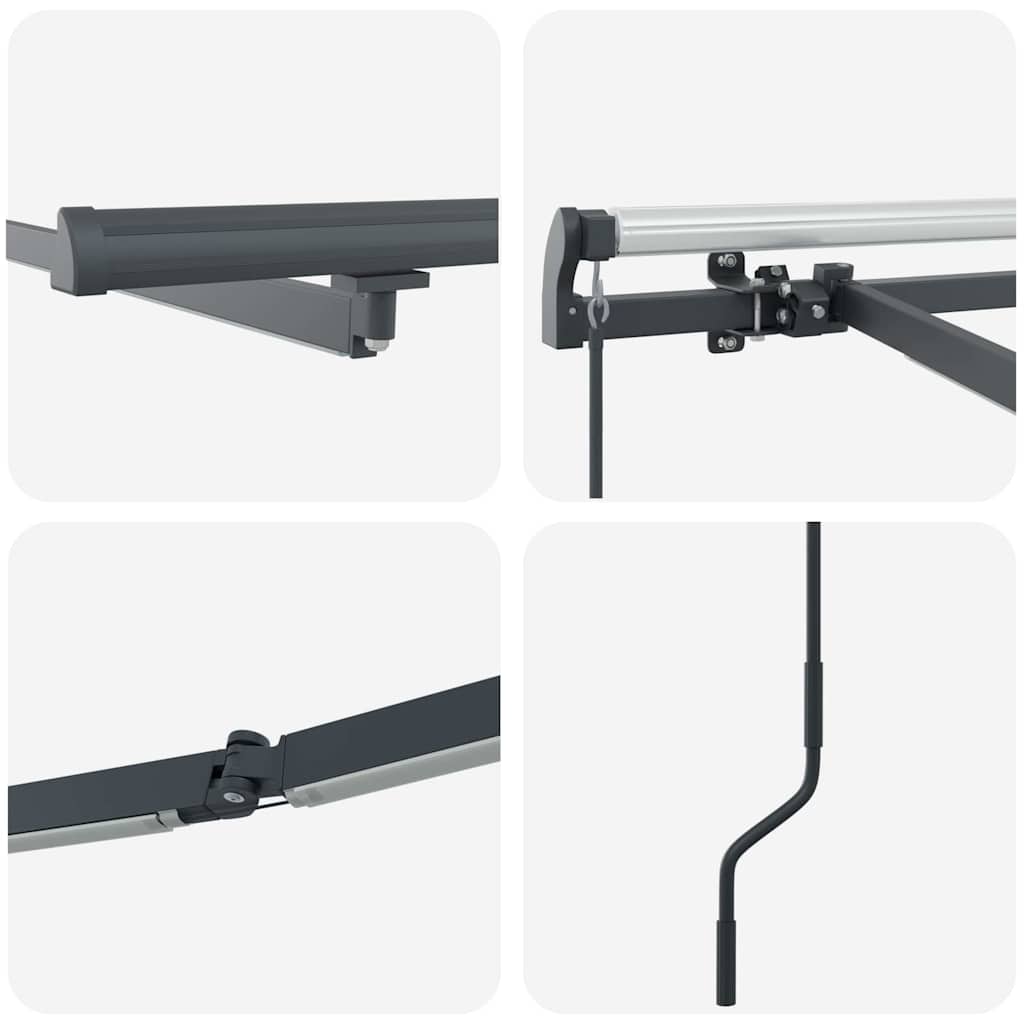 Awning with Manual Anthracite 3.5 x 2.5 m Metal