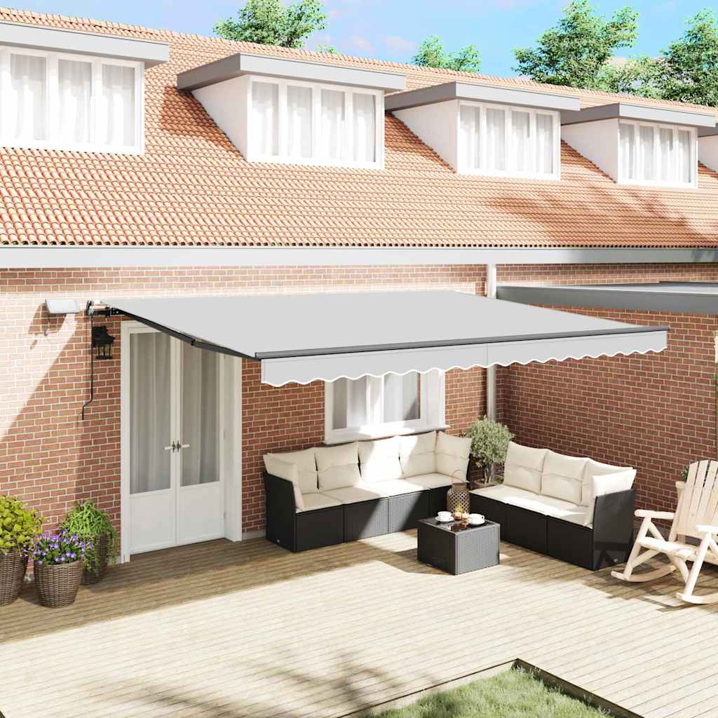 Awning with Manual Anthracite 4.5 x 2.5 m Metal
