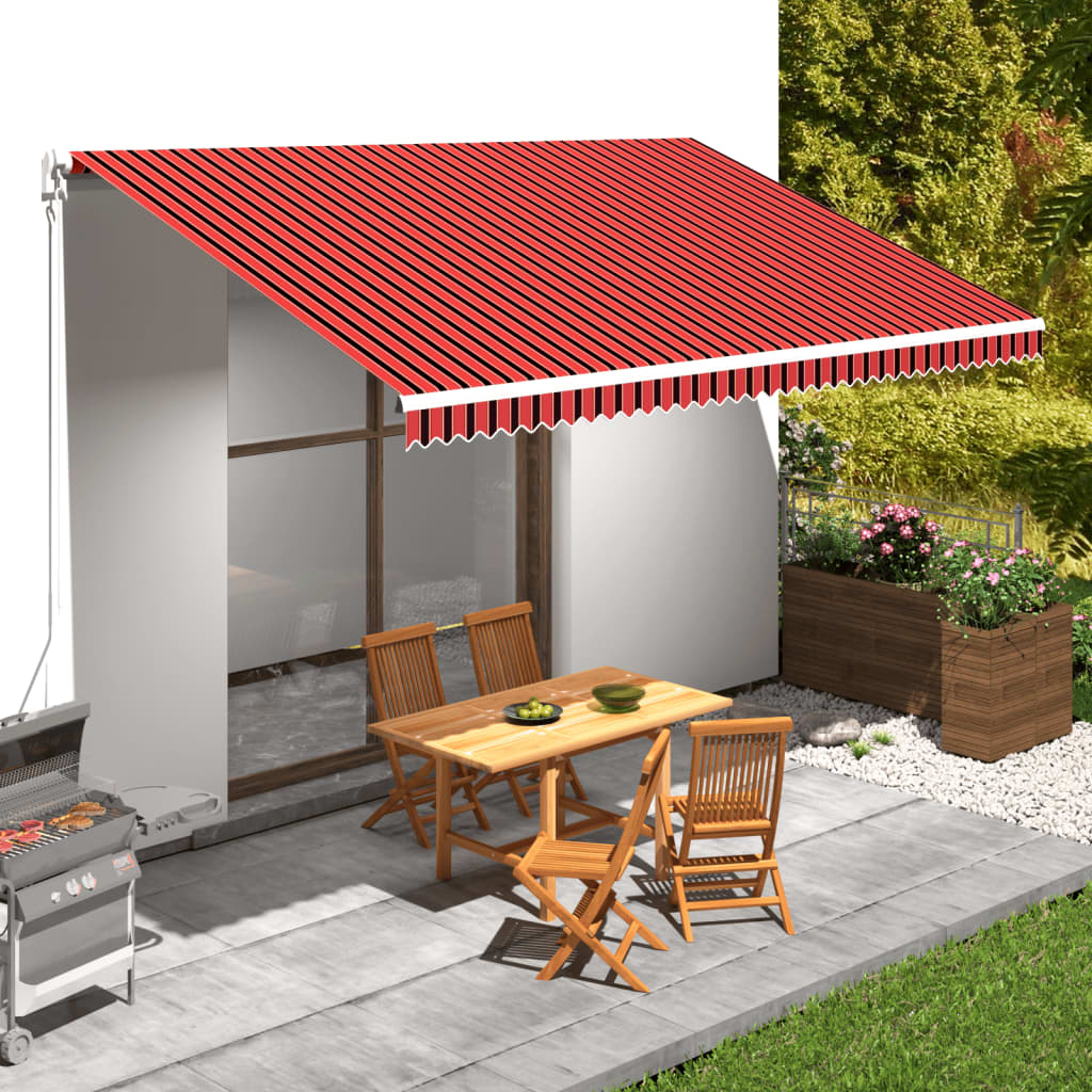 Awning Top Sunshade Canvas Orange and Brown 500x300 cm