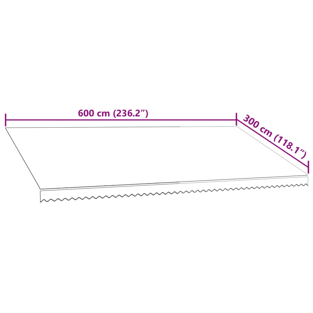 Awning Top Sunshade Canvas Orange and Brown 600x300 cm