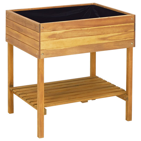 Raised Garden Planter 78.5x58.5x78.5 cm Solid Acacia Wood