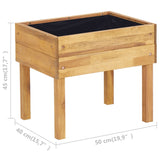 Raised Garden Planter 50x40x45 cm Solid Acacia Wood