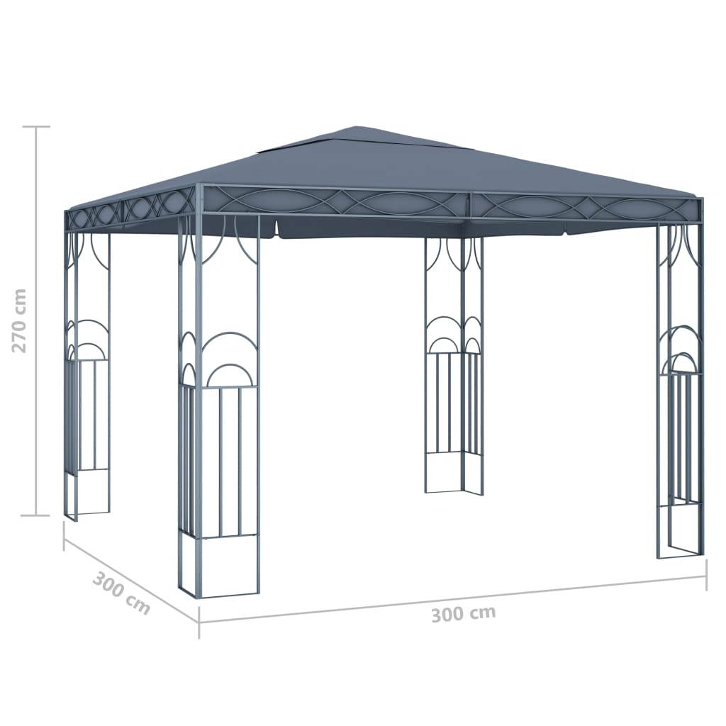 Gazebo 300x300 cm Anthracite