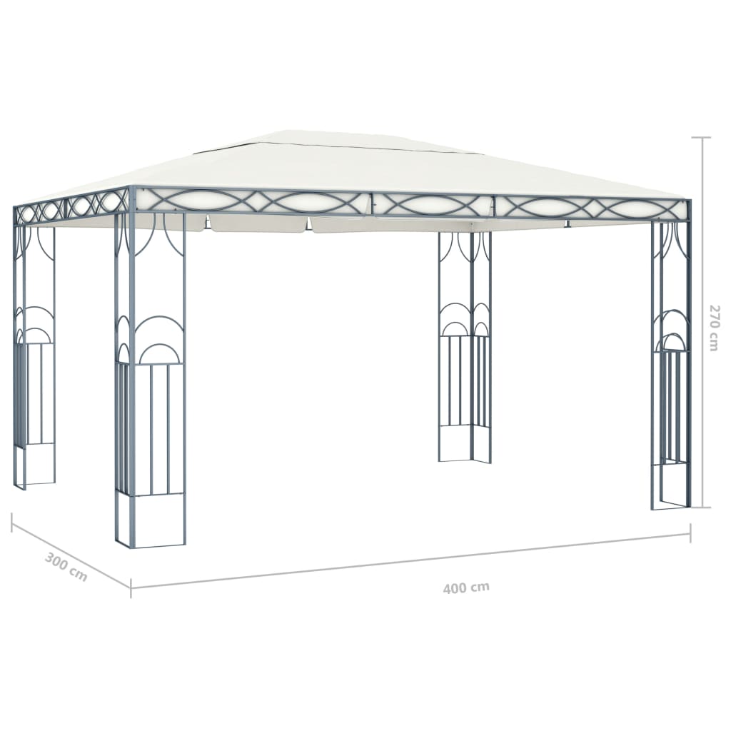 Gazebo 400x300 cm Cream