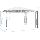 Gazebo 400x300 cm Cream