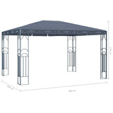 Gazebo 400x300 cm Anthracite