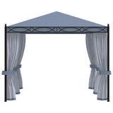 Gazebo with Mesh Screens 3x4 m Anthracite Steel