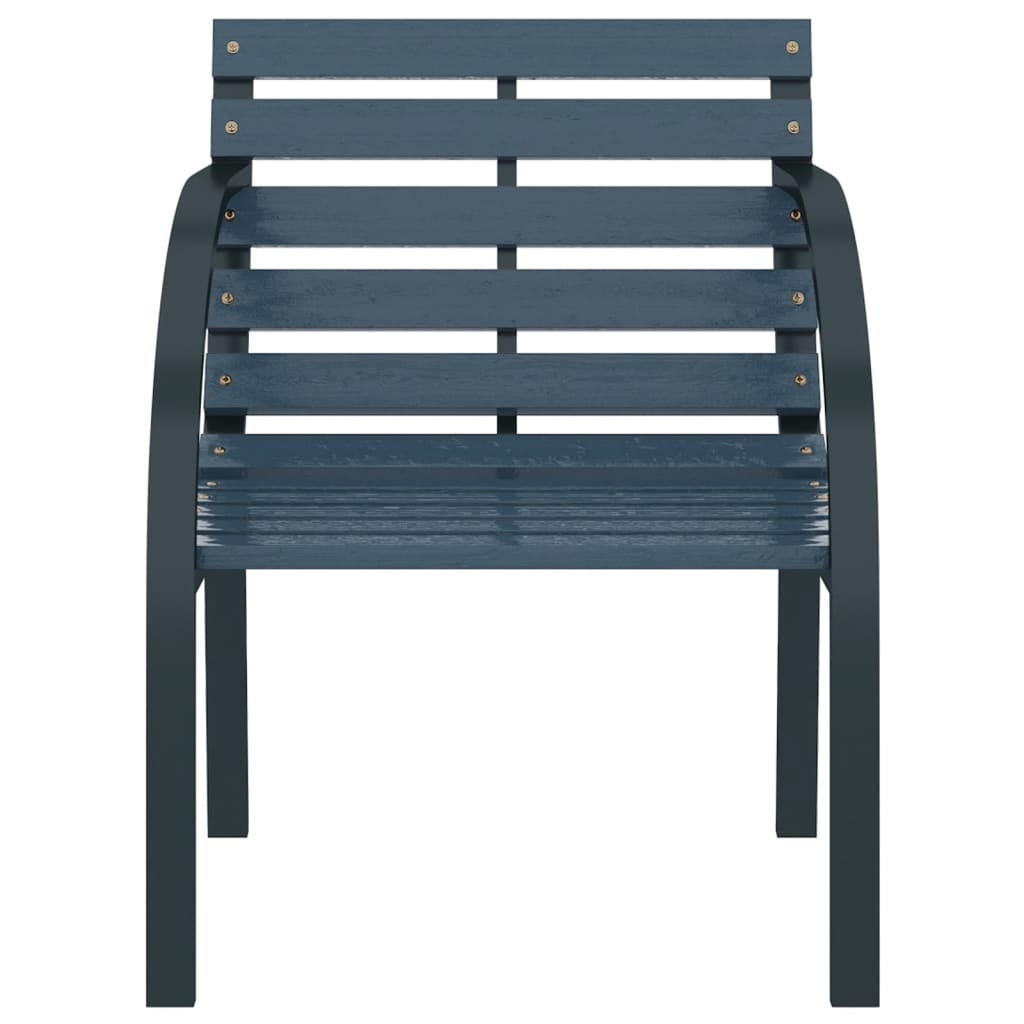 Garden Chairs 2 pcs Grey Wood