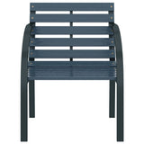 Garden Chairs 2 pcs Grey Wood