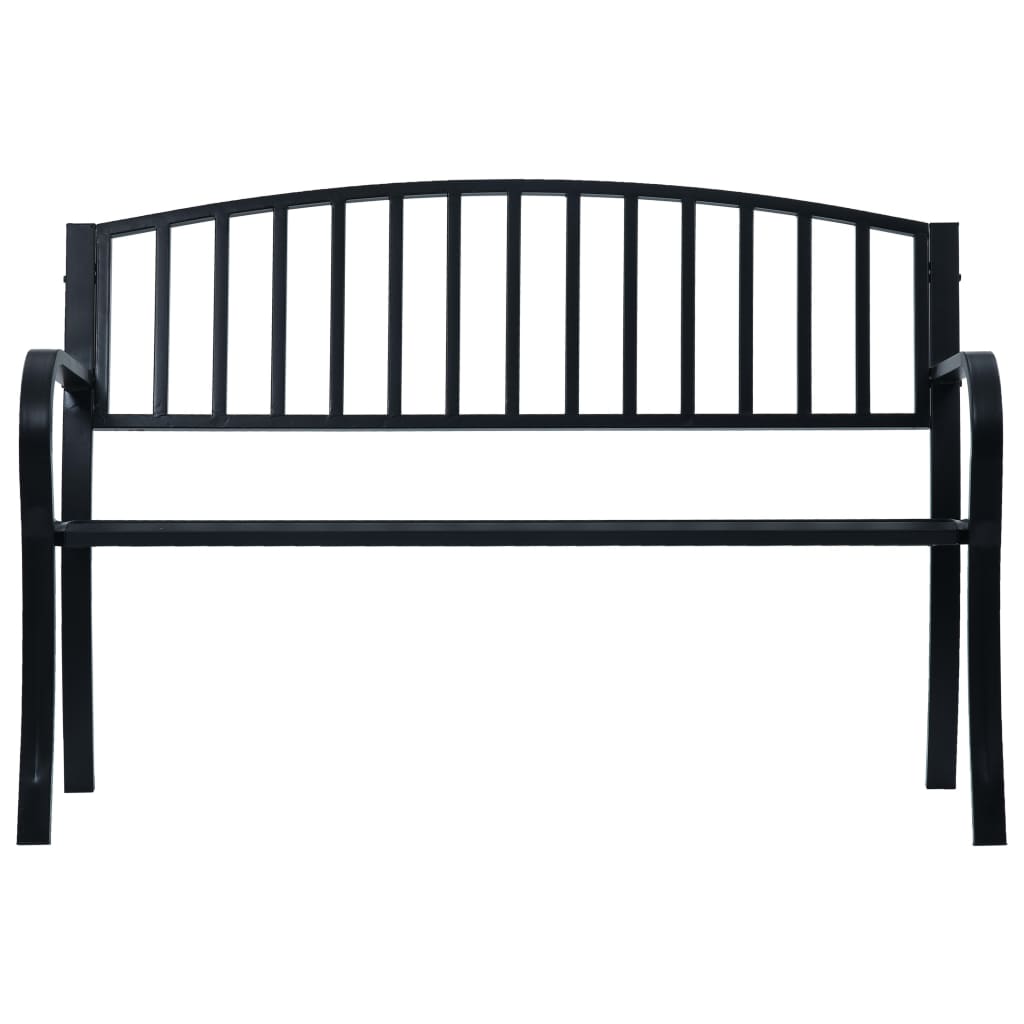 Garden Bench 125 cm Black Steel