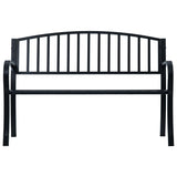 Garden Bench 125 cm Black Steel
