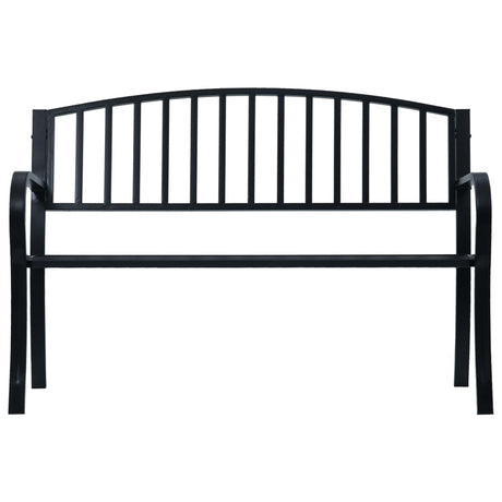 Garden Bench 125 cm Black Steel