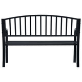 Garden Bench 125 cm Black Steel