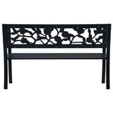 Garden Bench 125 cm Black Steel