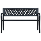 Garden Bench 125 cm Black Steel