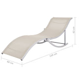 Folding Sun Loungers 2 pcs Cream Textilene