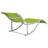 Folding Sun Loungers 2 pcs Green Textilene