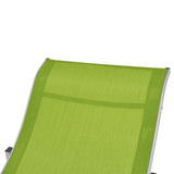 Folding Sun Loungers 2 pcs Green Textilene