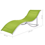 Folding Sun Loungers 2 pcs Green Textilene