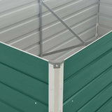 Raised Garden Bed 160x80x45 cm Galvanised Steel Green