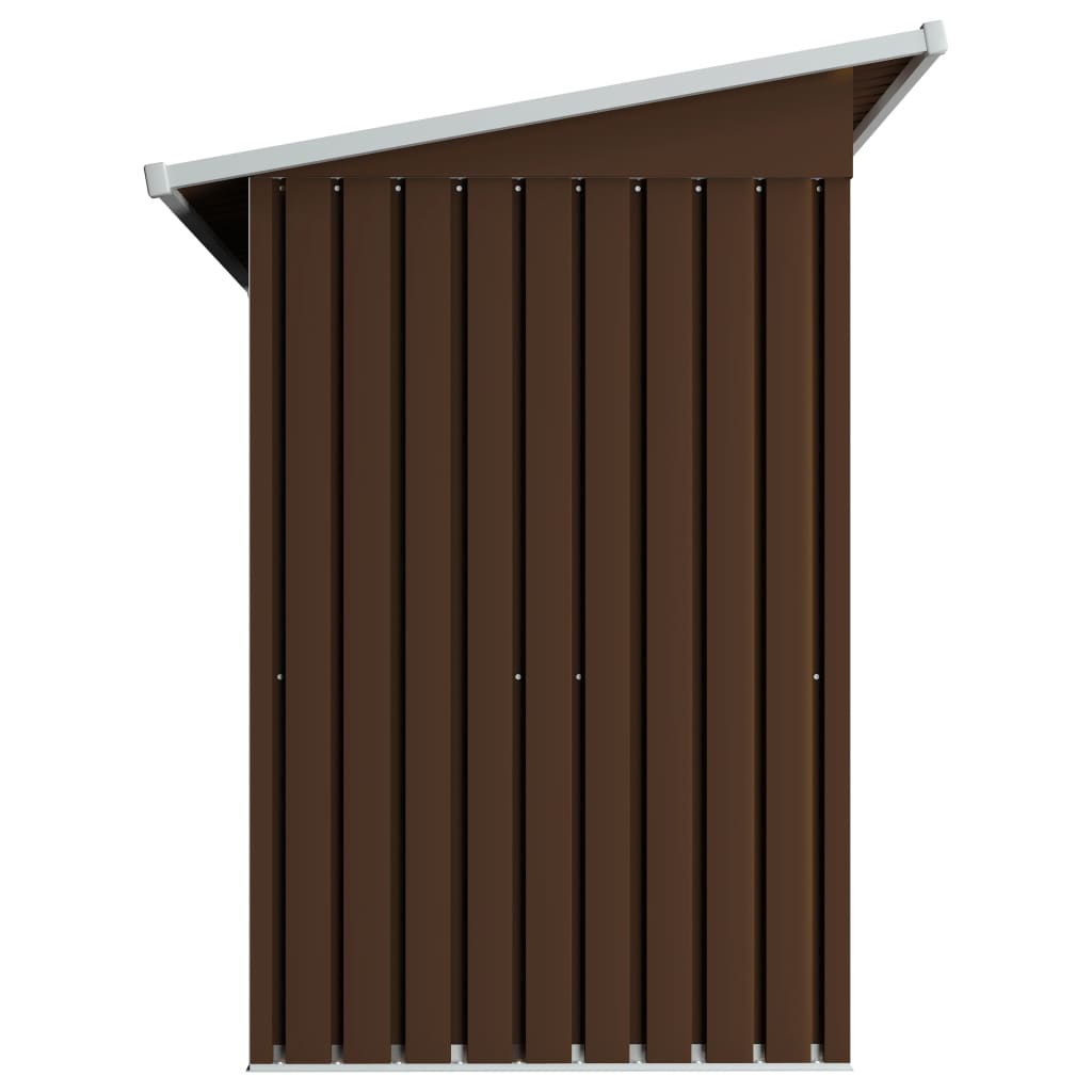 Garden Storage Shed Brown 194x121x181 cm Steel