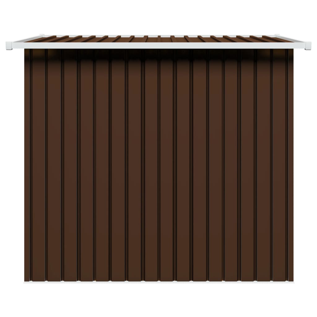 Garden Storage Shed Brown 194x121x181 cm Steel