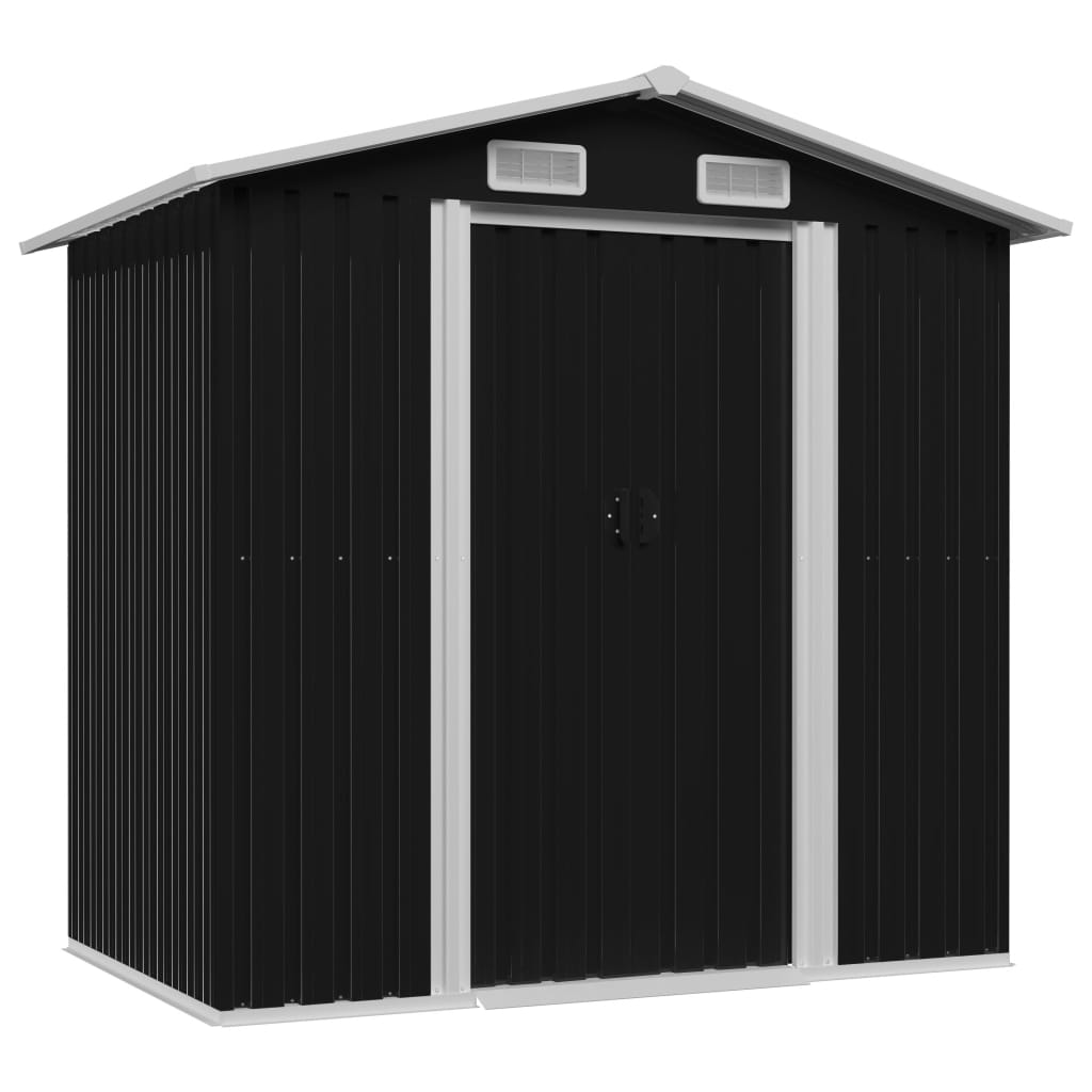 Garden Storage Shed Anthracite Steel 204x132x186 cm