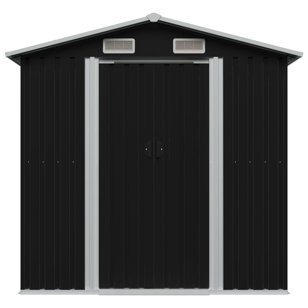 Garden Storage Shed Anthracite Steel 204x132x186 cm