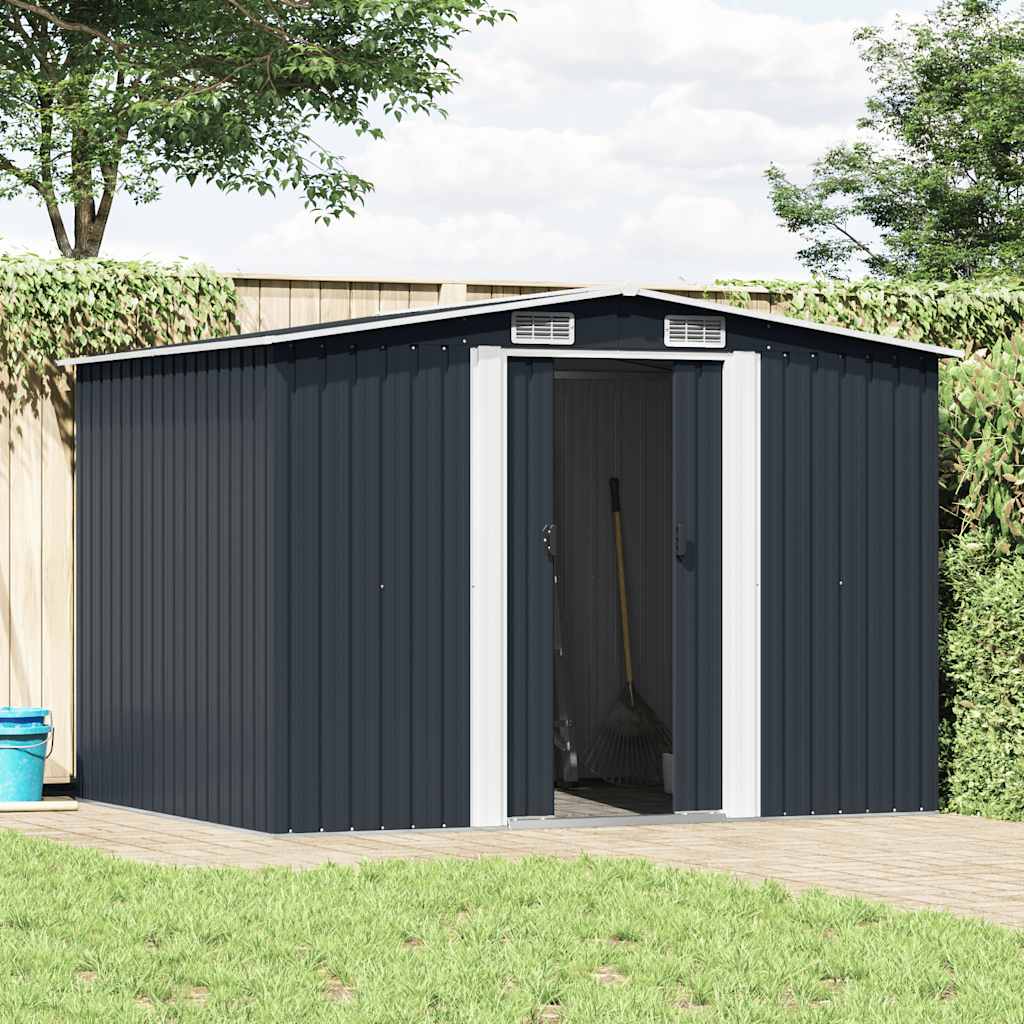 Garden Storage Shed Anthracite Steel 257x205x178 cm