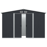 Garden Storage Shed Anthracite Steel 257x205x178 cm