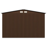 Garden Storage Shed Brown 257x205x178 cm Steel