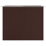 Garden Storage Shed Brown 257x205x178 cm Steel