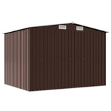 Garden Storage Shed Brown 257x205x178 cm Steel