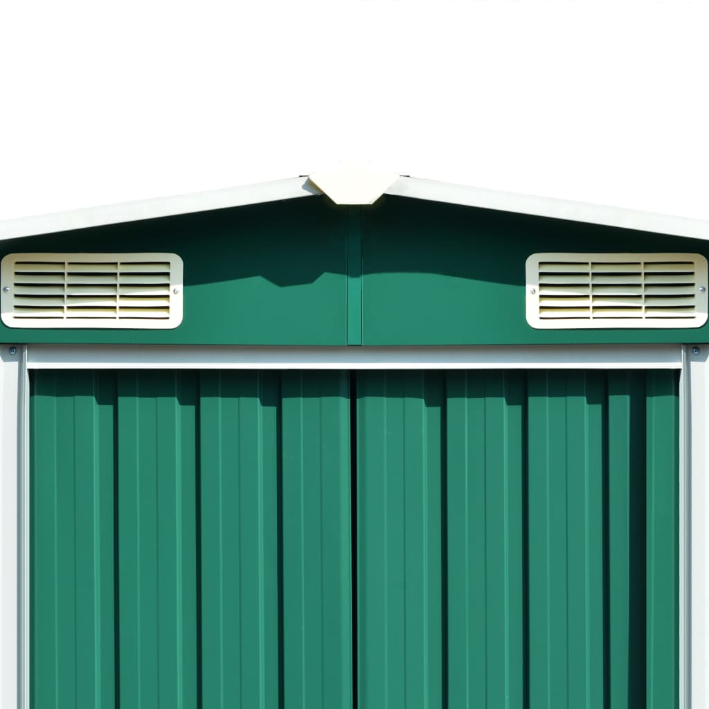 Garden Shed Green 257x779x181 cm Galvanised steel